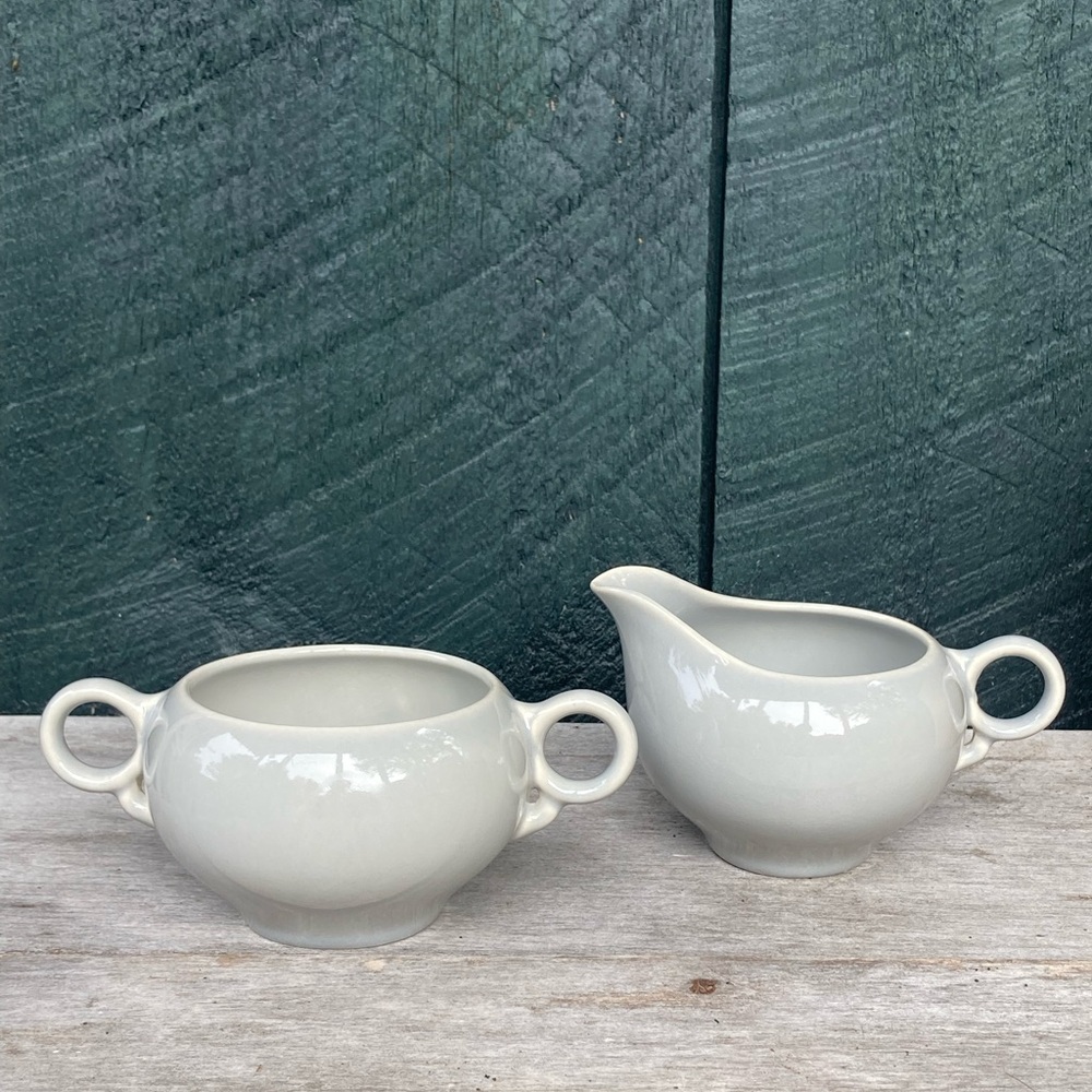 Vintage | Universal | Ballerina Dove Gray Sugar & Creamer